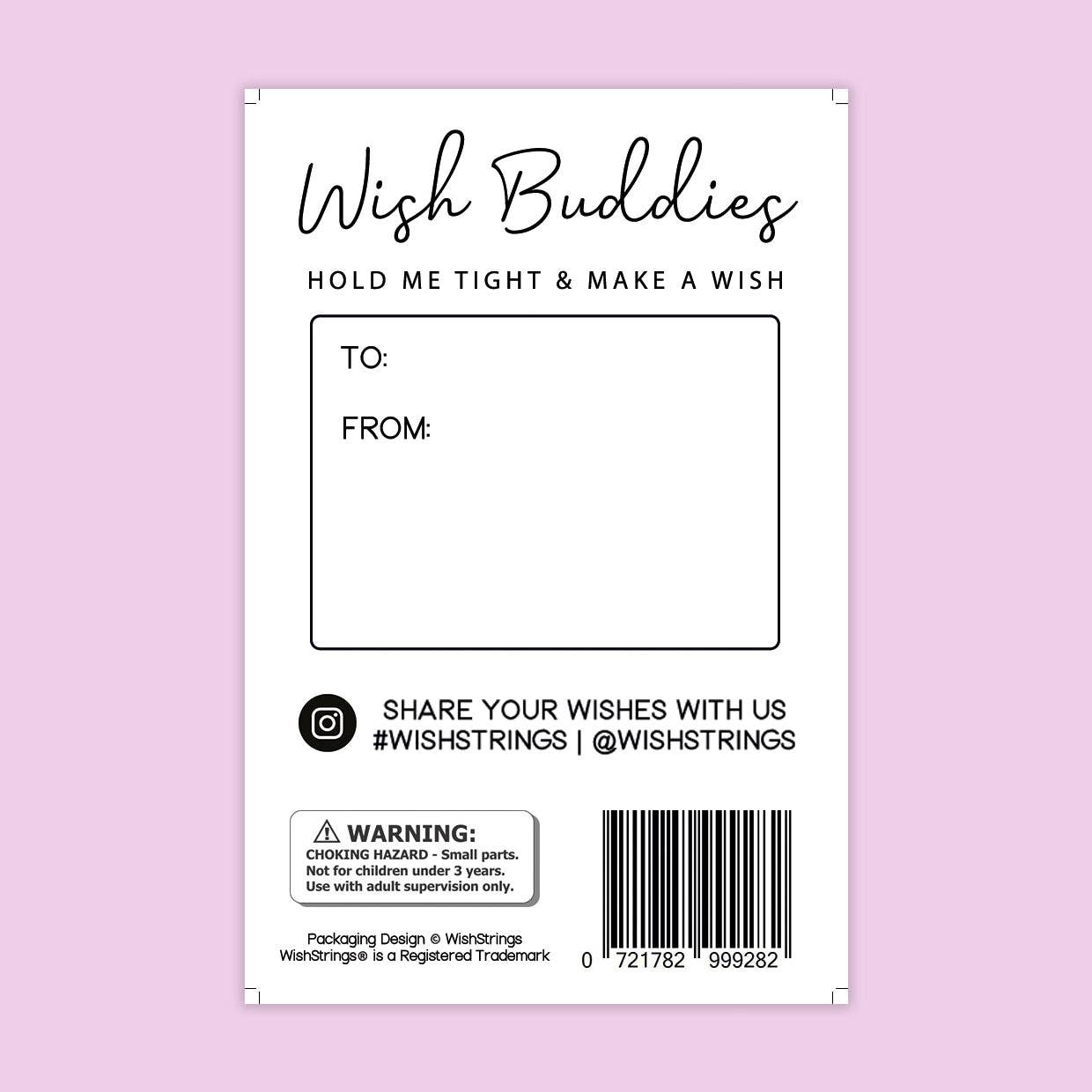 Unicorn - WishBuddies - Pocket Hug Token (WB028)