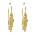 Gold Leaf Drop Earrings | Handcrafted Statement Jewellery | Gift for Her | Tamar & Talya Default Title
