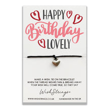 Load image into Gallery viewer, Happy Birthday Lovely Heart Bracelet  - WishStrings Wish Bracelet .
