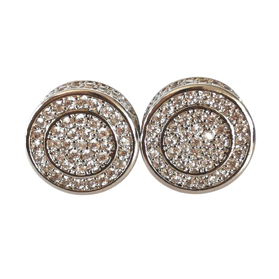 Bridal cubic zirconia silver stud earrings for women girls wedding jewellery