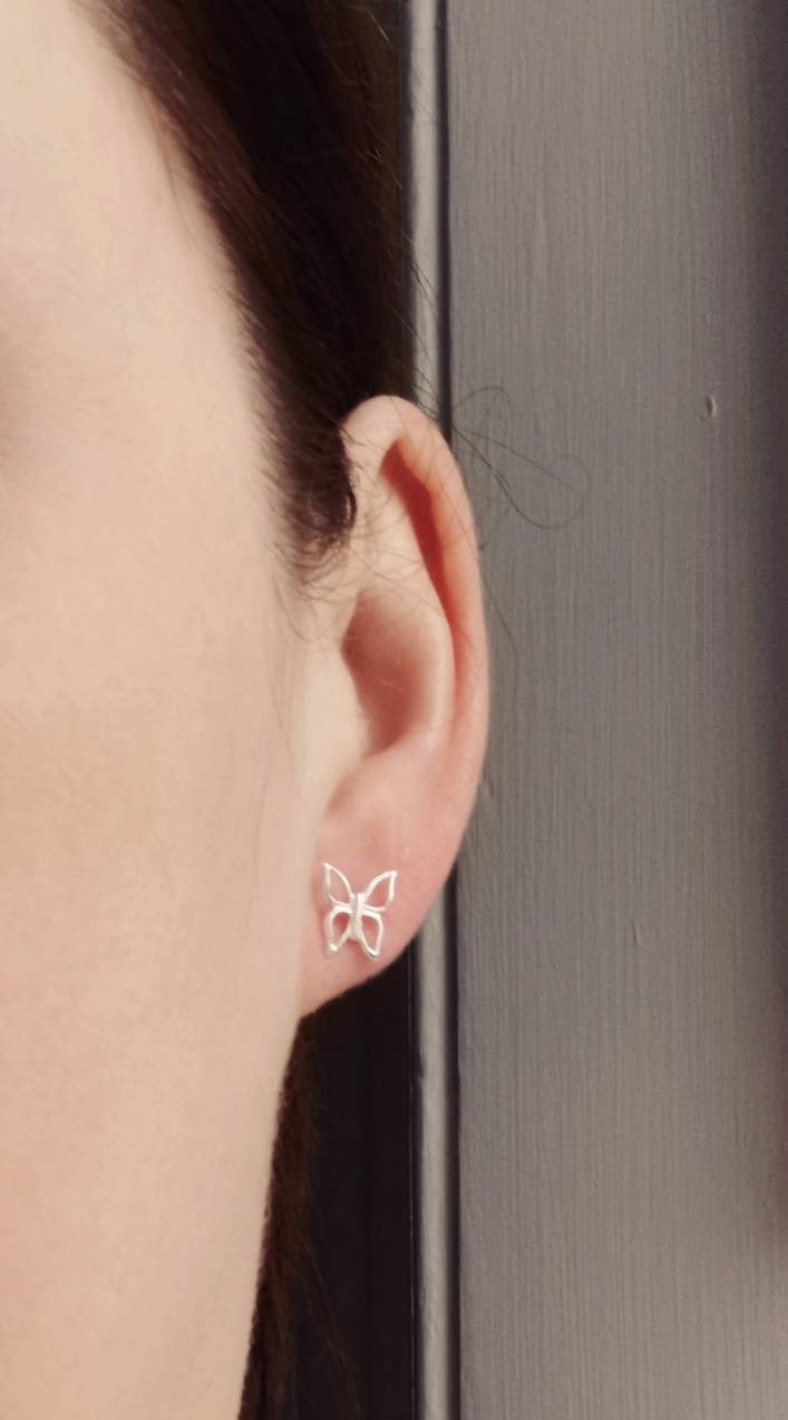 Butterfly Stud Earrings | Handcrafted 925 Sterling Silver | Gift for Her | Tamar & Talya