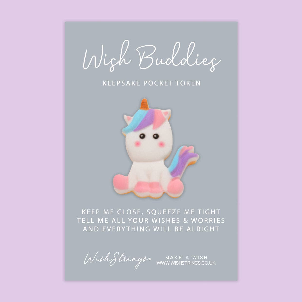 Unicorn - WishBuddies - Pocket Hug Token (WB028)