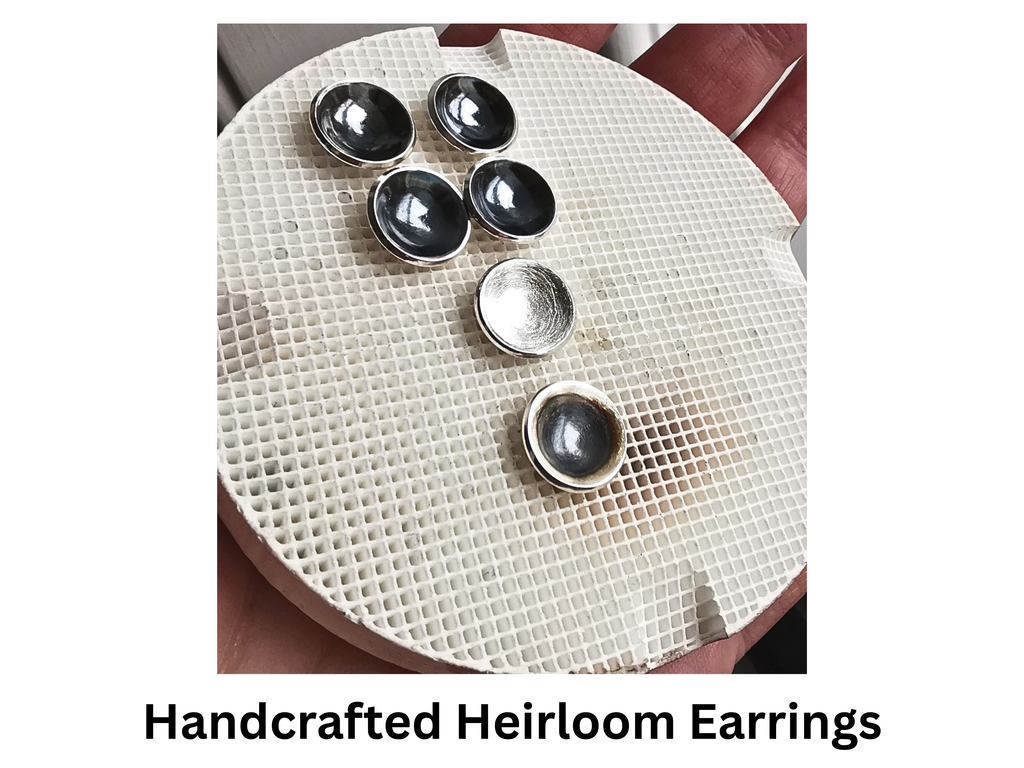 Starry Night Silver Dome Stud Earrings | 12mm | Sterling Silver