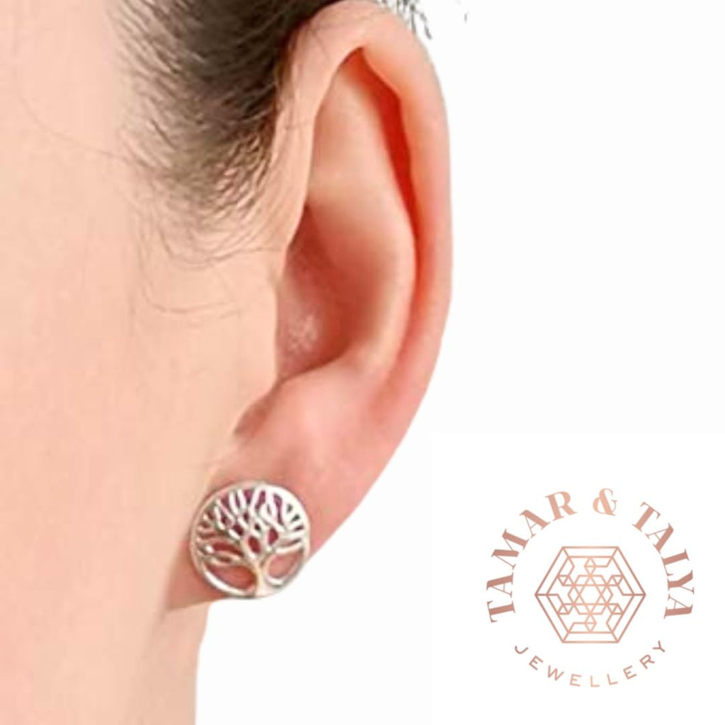 Tree of Life Stud Earrings | Handcrafted 925 Sterling Silver | Gift for Her | Tamar & Talya