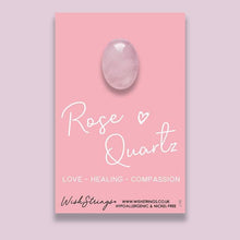 Load image into Gallery viewer, Rose Quartz Crystal Gemstone Pocket Token by Wishstrings | Build a Gift Box | Tamar and Talya.
