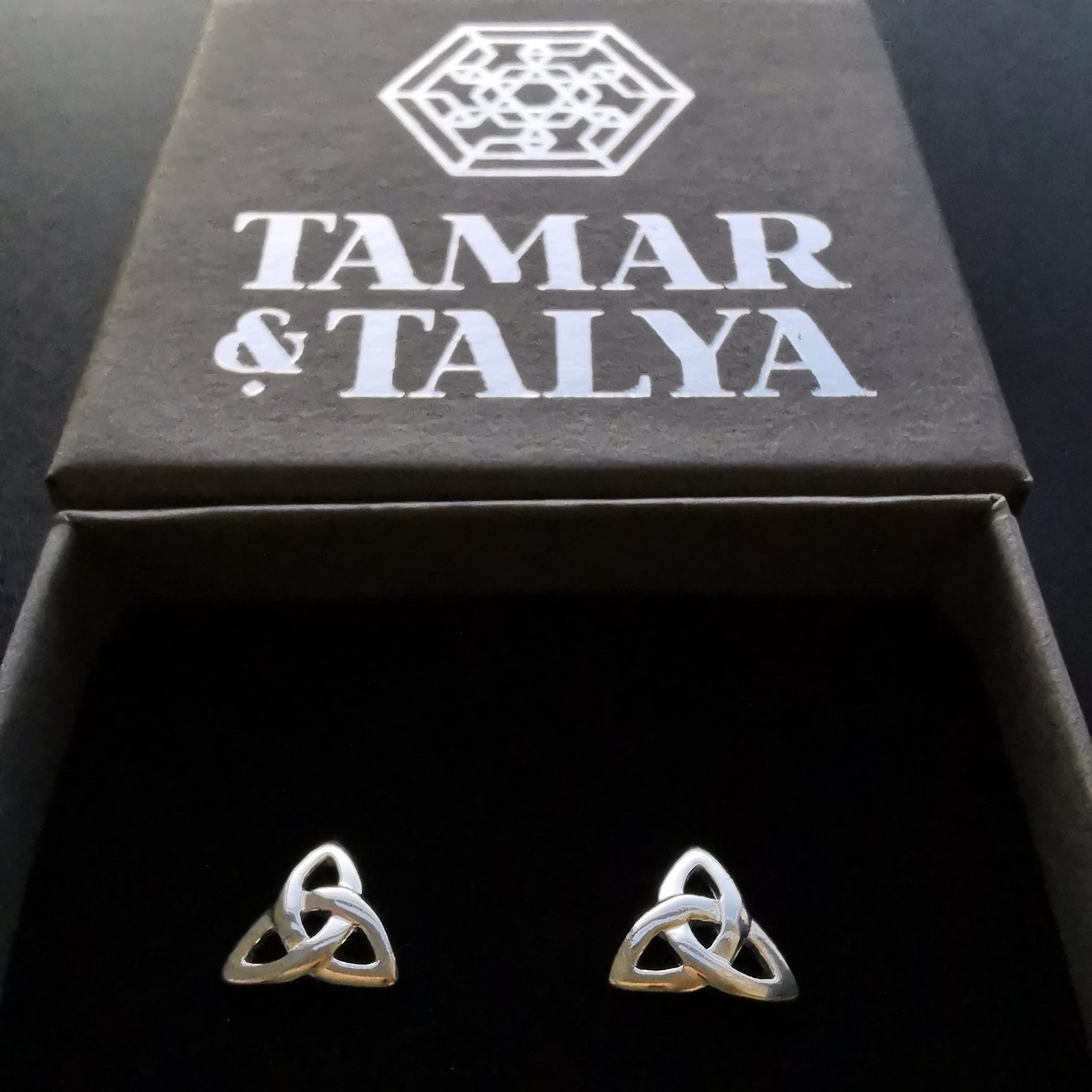 Sterling Silver Celtic Knot Stud Earrings | Handcrafted Heritage Jewellery | Gift for Her | Tamar & Talya