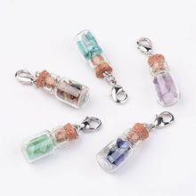 Load image into Gallery viewer, Amethyst Wishing Jar | Crystal Gemstone, Wishing Jar, Clip Charm | Children&#39;s gift |Tamar &amp; Talya.
