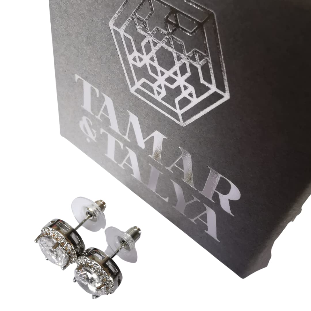 Bridal earrings cubic zirconia studs for her womens wedding earrings or gift