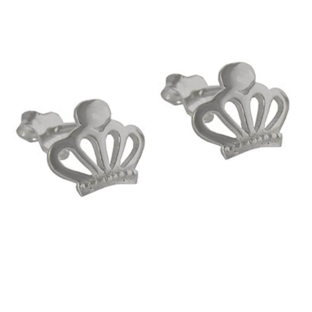 Tiara crown princess studs Daughter Gifts From Mum Childrens Jewellery Girls Fairytale Princess Crown Tiara Stud Earrings Default Title