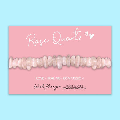 ROSE QUARTZ - Gemstone Chip Bracelet - Tamar and Talya