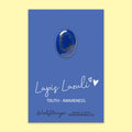 Lapis Lazuli Gemstone Keepsake Token | Vision, Truth & Awareness | Natural Crystal Gift | Presented on Blue Starry Card