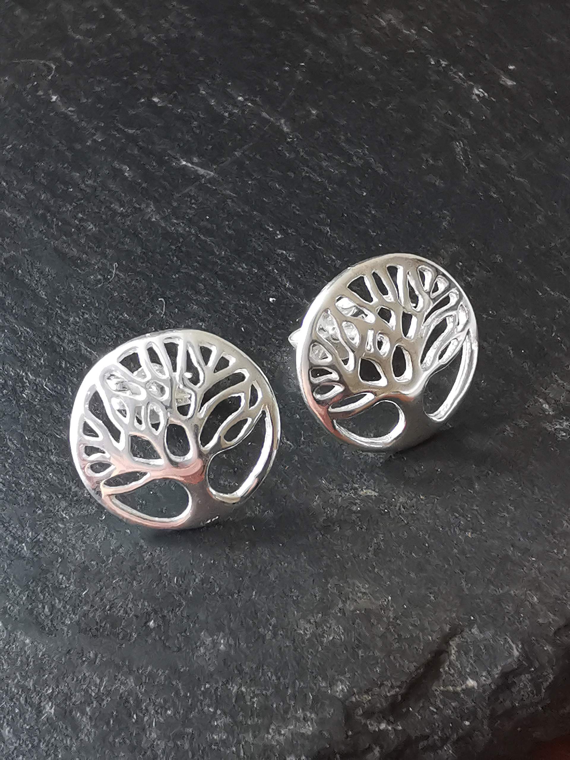 Tree of Life Stud Earrings | Handcrafted 925 Sterling Silver | Gift for Her | Tamar & Talya