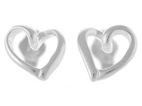 Sterling Silver Heart Stud Earrings | Classic Love Jewellery | Gift for Her | Tamar & Talya Default Title