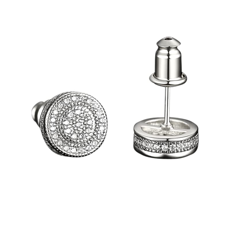 Bridal cubic zirconia silver stud earrings for women girls wedding jewellery