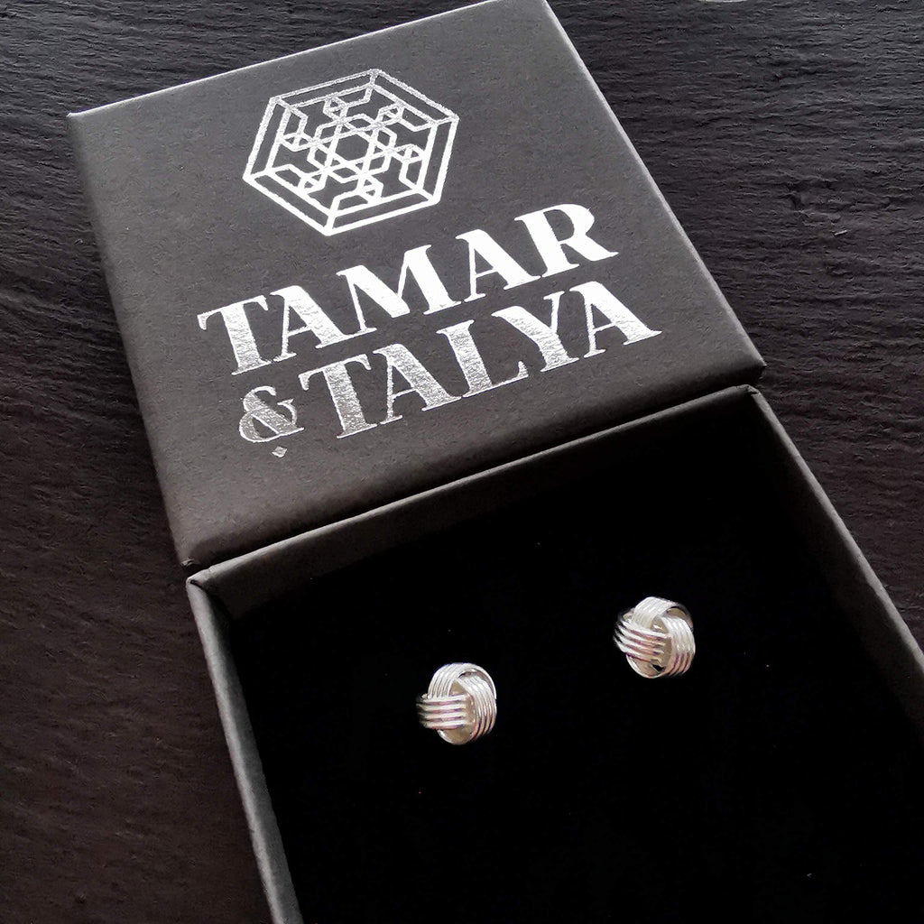 Celtic Knot Stud Earrings | Handcrafted 925 Sterling Silver | Gift for Her | Tamar & Talya