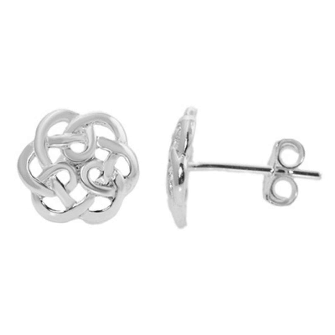 Sterling Silver Celtic Love Knot Stud Earrings | Handcrafted Heritage Jewellery | Gift for Her | Tamar & Talya Default Title