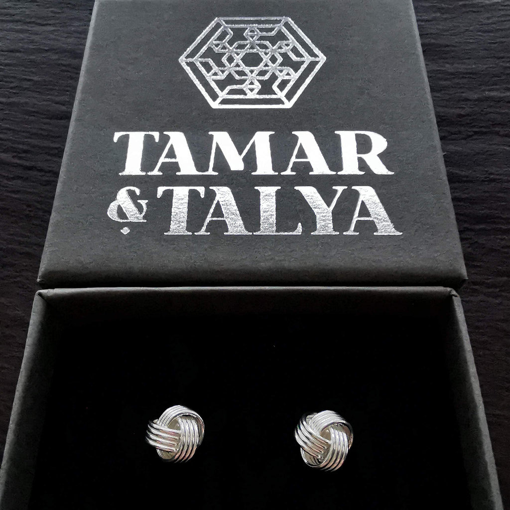 Celtic Knot Stud Earrings | Handcrafted 925 Sterling Silver | Gift for Her | Tamar & Talya