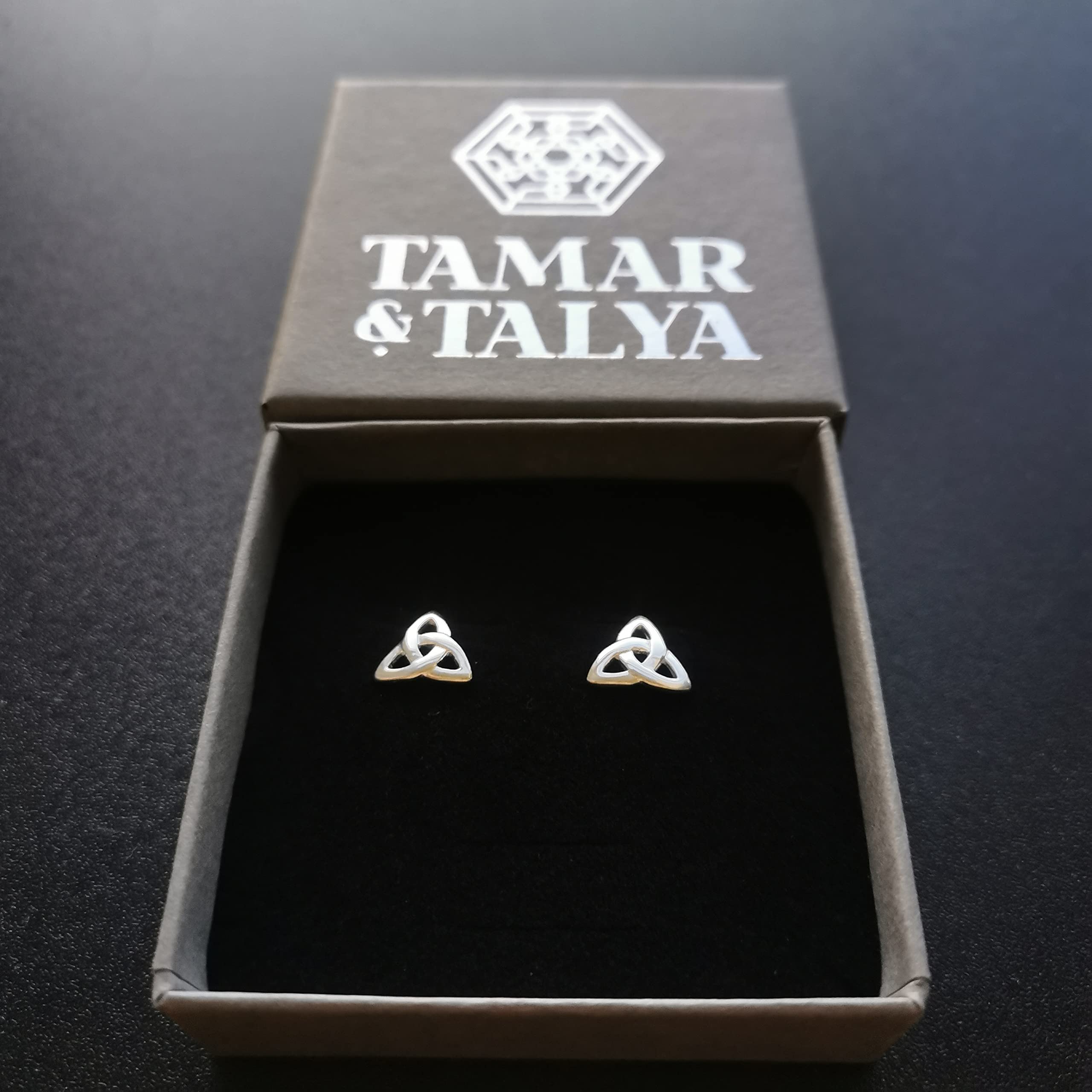 Sterling Silver Celtic Knot Stud Earrings | Handcrafted Heritage Jewellery | Gift for Her | Tamar & Talya