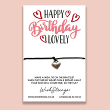 Load image into Gallery viewer, HAPPY BIRTHDAY LOVELY - WishStrings Wish Bracelet - WS241♥ - Tamar and Talya
