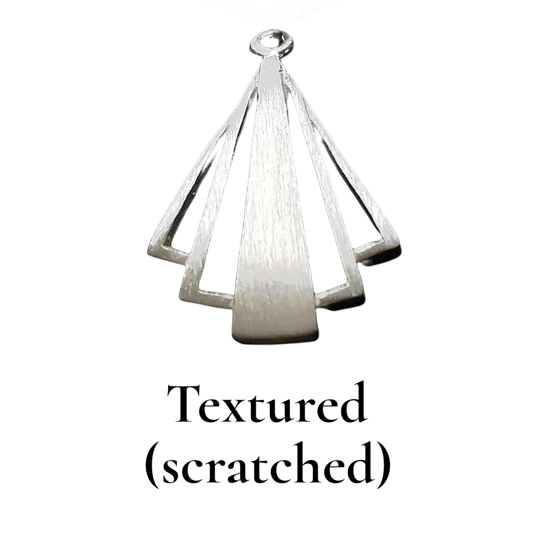 Textured Deco Pendant Only (no chain) - Attach to your own chain