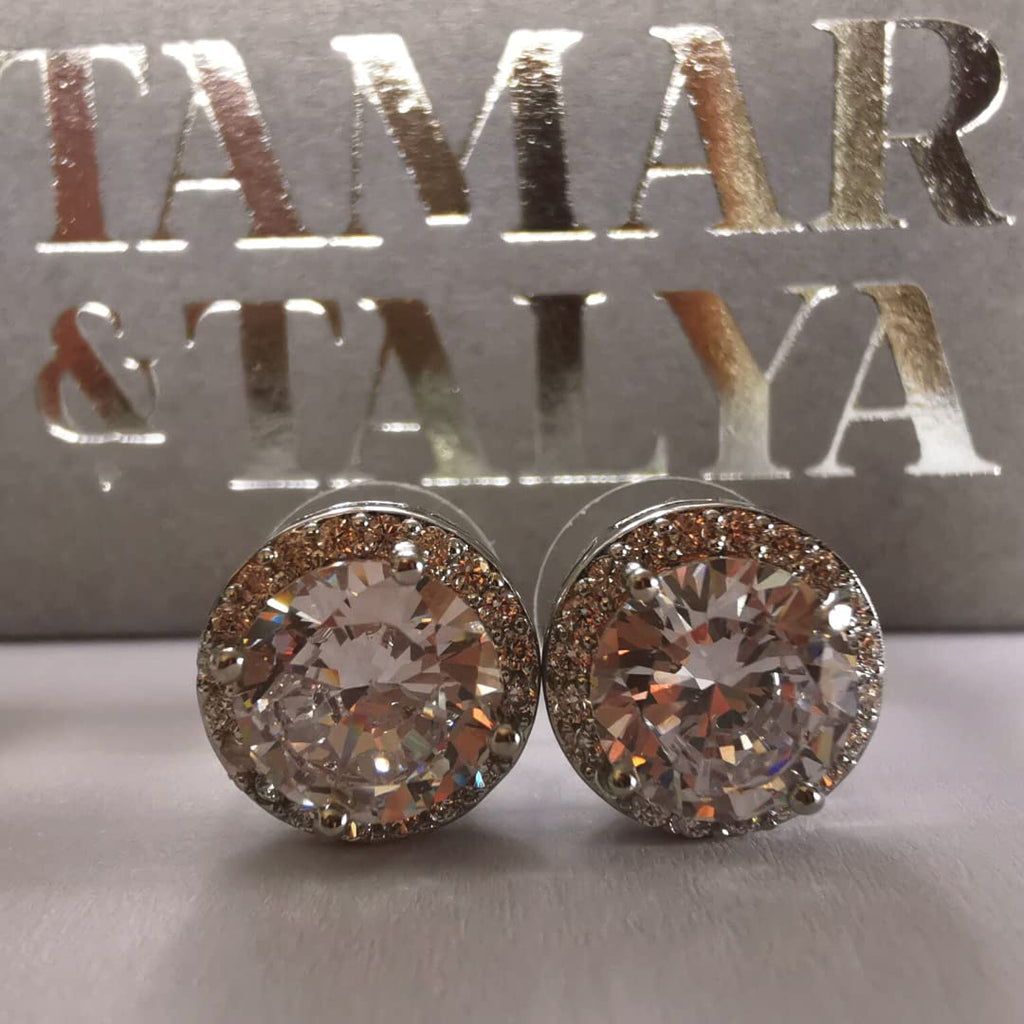 Bridal earrings cubic zirconia studs for her womens wedding earrings or gift