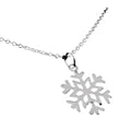 Snowflake Necklace in Sterling Silver Snow Flake Girls Teenager pendant Default Title