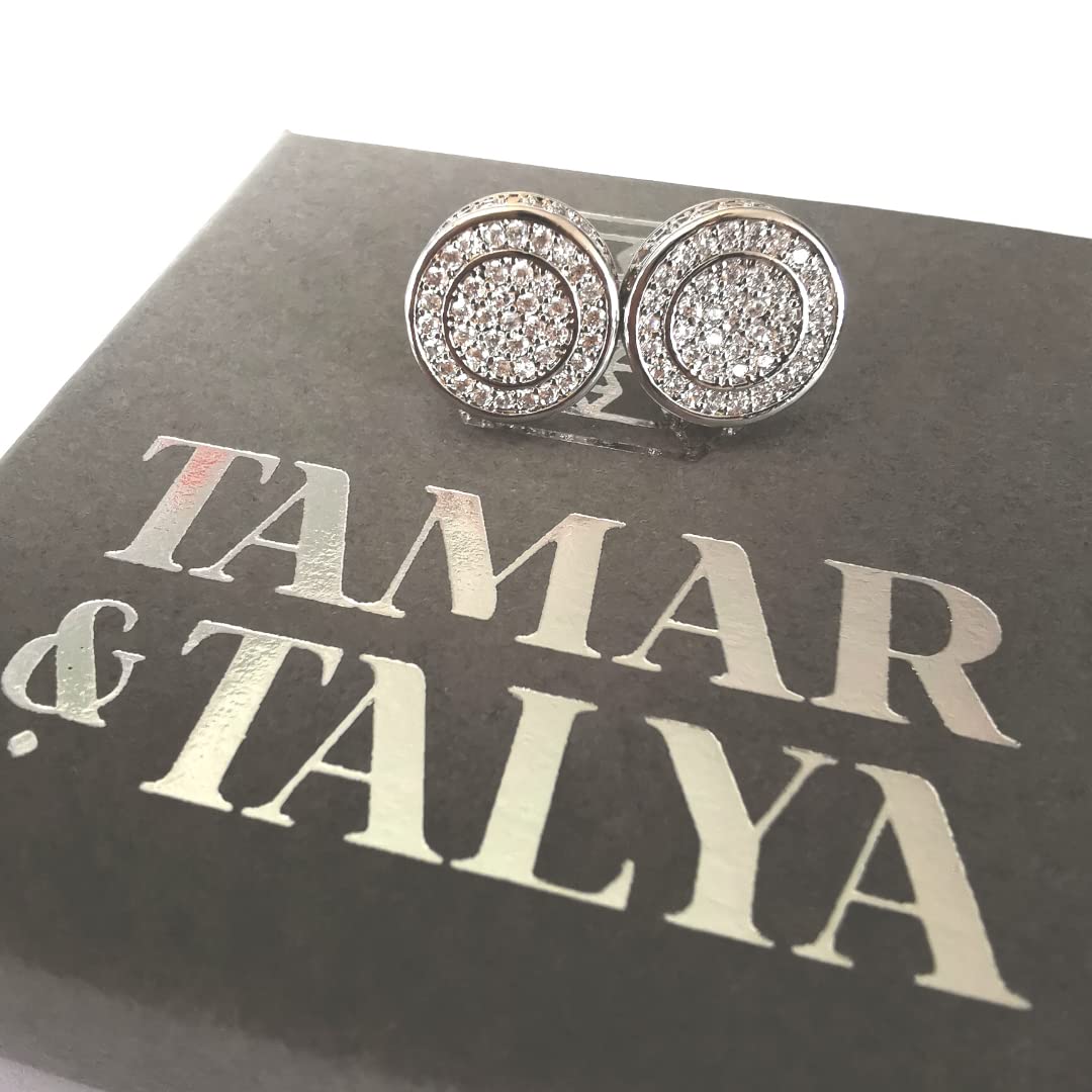 Bridal cubic zirconia silver stud earrings for women girls wedding jewellery