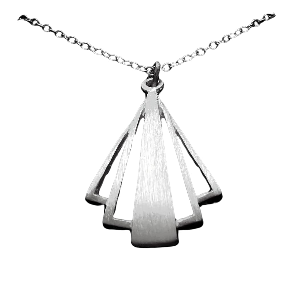 Art Deco Pendant Necklace | Vintage Elegance Sterling Silver | 18" Chain | Tamar & Talya Default Title