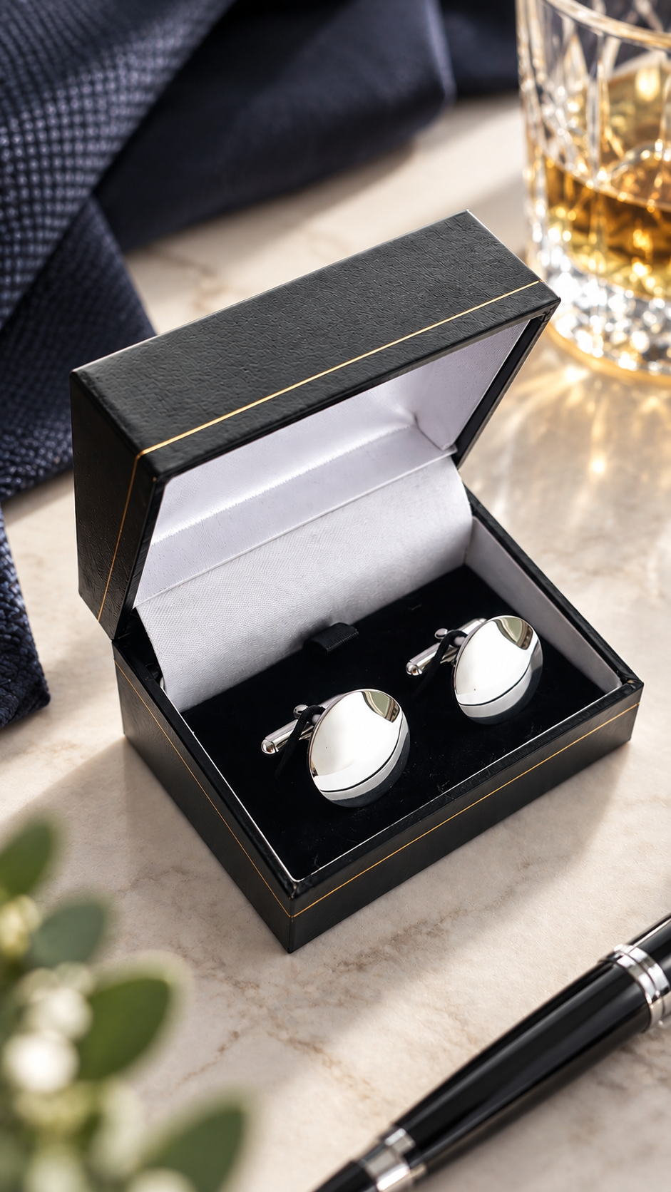 Silver cufflinks. Large 18mm dome cuff links Unisex