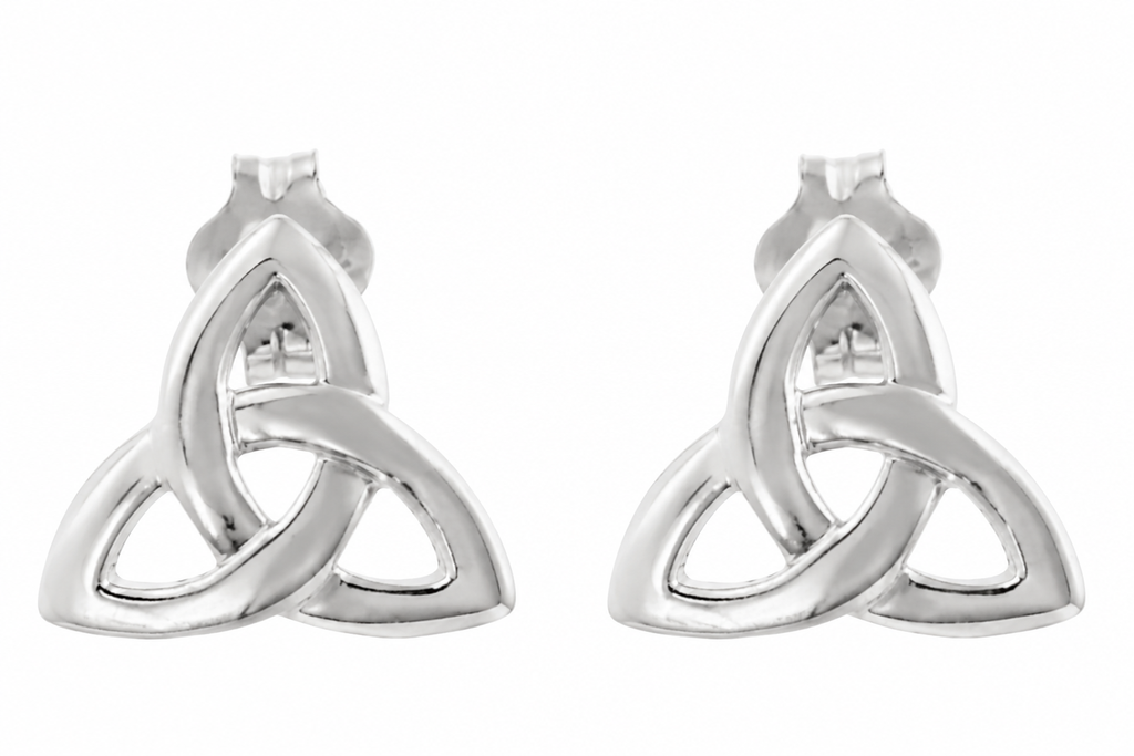 Sterling Silver Celtic Knot Stud Earrings | Handcrafted Heritage Jewellery | Gift for Her | Tamar & Talya