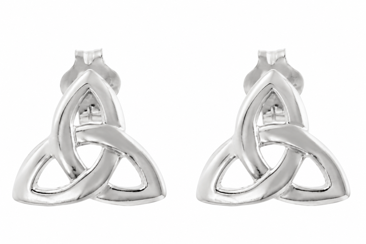 Sterling Silver Celtic Knot Stud Earrings | Handcrafted Heritage Jewellery | Gift for Her | Tamar & Talya