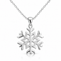 Sterling Silver Snowflake Necklace - A Thoughtful Christmas and Winter Nordic Gift for Her, Delicate Snowflake Pendant to Celebrate the Season with Timeless Charm and Festive Elegance
