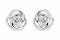 Elevate Your Style with Sterling Silver Celtic Knot Earrings featuring CZ