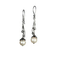 Bridal Earrings | Handmade Pearl Silver Drop | Tamar and Talya