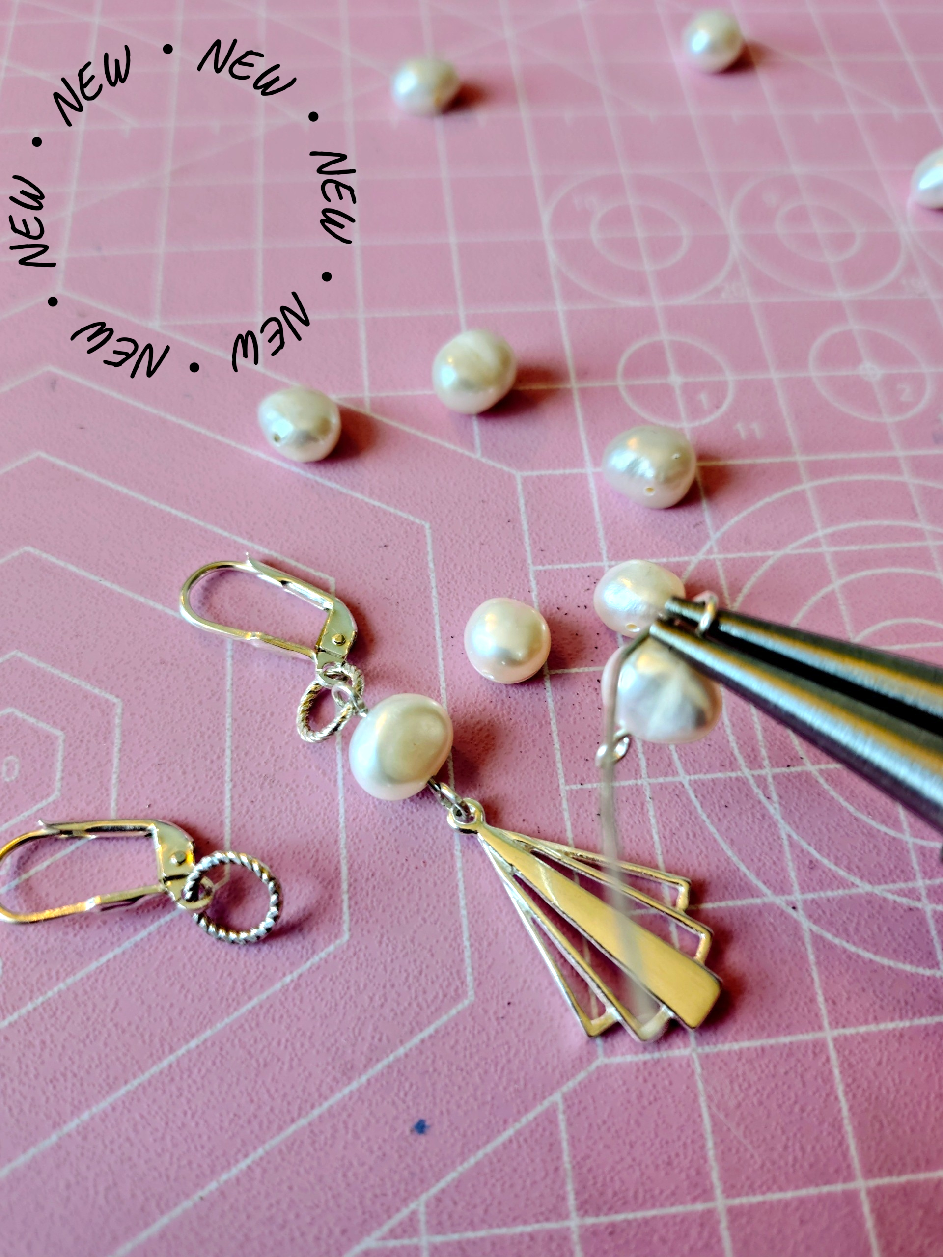Sterling Silver & Freshwater Pearl Bridal Earrings