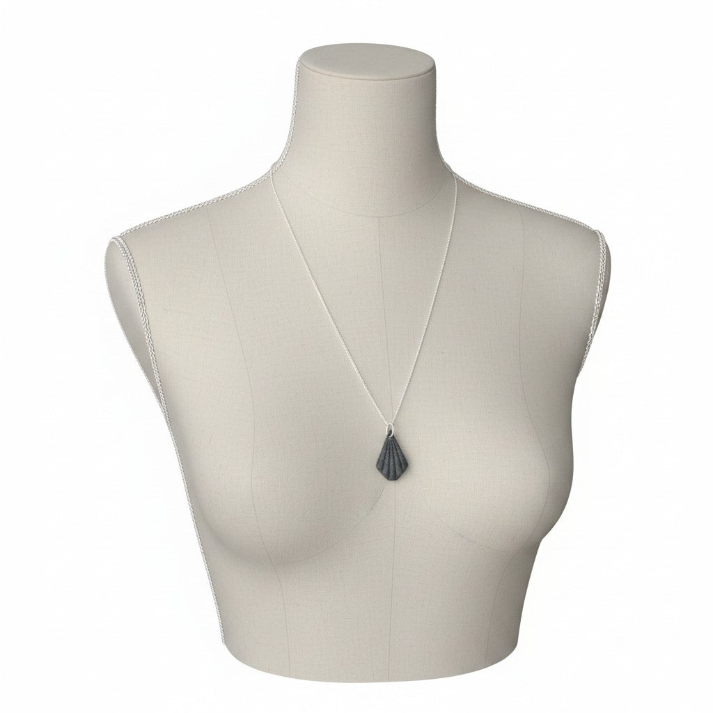 Deco Necklace Pendant | Sterling Silver and Polymer Clay | Lisa Katz Jewellery