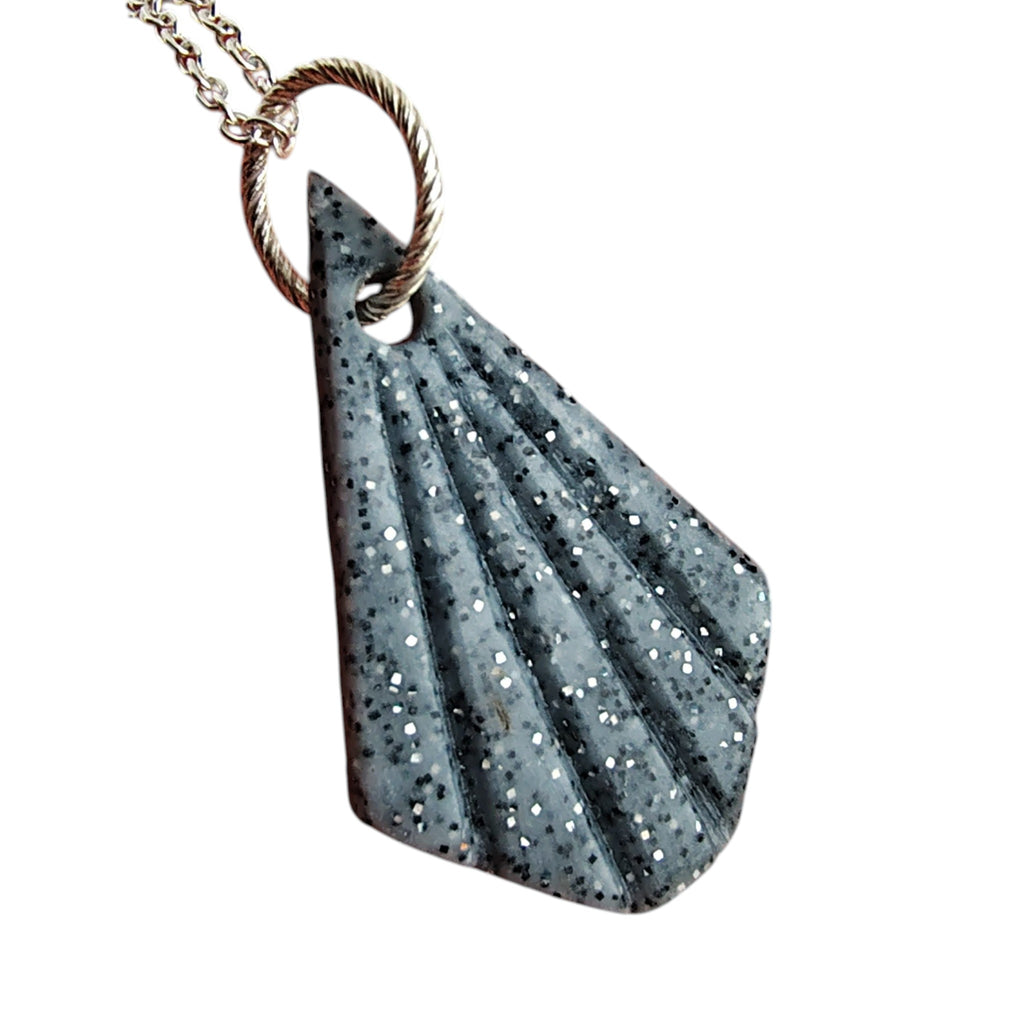 Deco Necklace Pendant | Sterling Silver and Polymer Clay | Lisa Katz Jewellery
