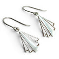 Deco Earrings | Drop Sterling Silver Jewellery | Tamar and Talya | Send a gift