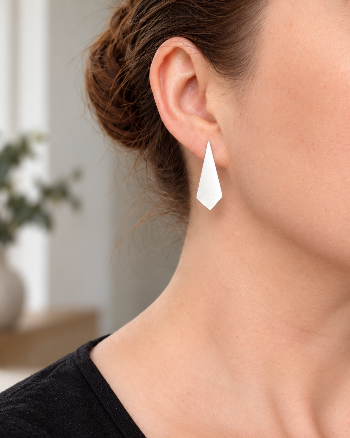 Handmade Sterling Silver Art Deco Statement Earrings | Lisa Katz