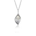 Sterling Silver Calla Lily Pendant | Freshwater Pearl | Tamar and Talya