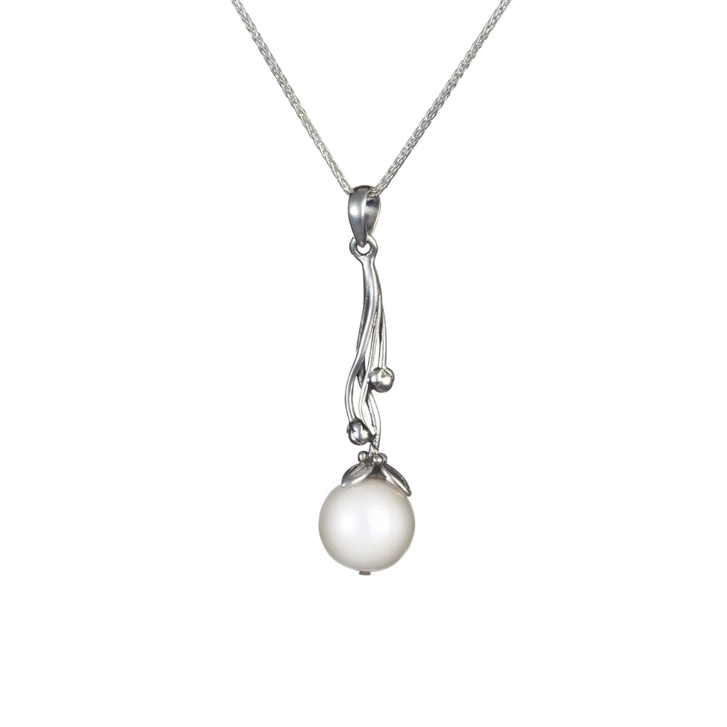Sterling Silver Pearl Pendant | Bridal Necklace | Tamar and Talya