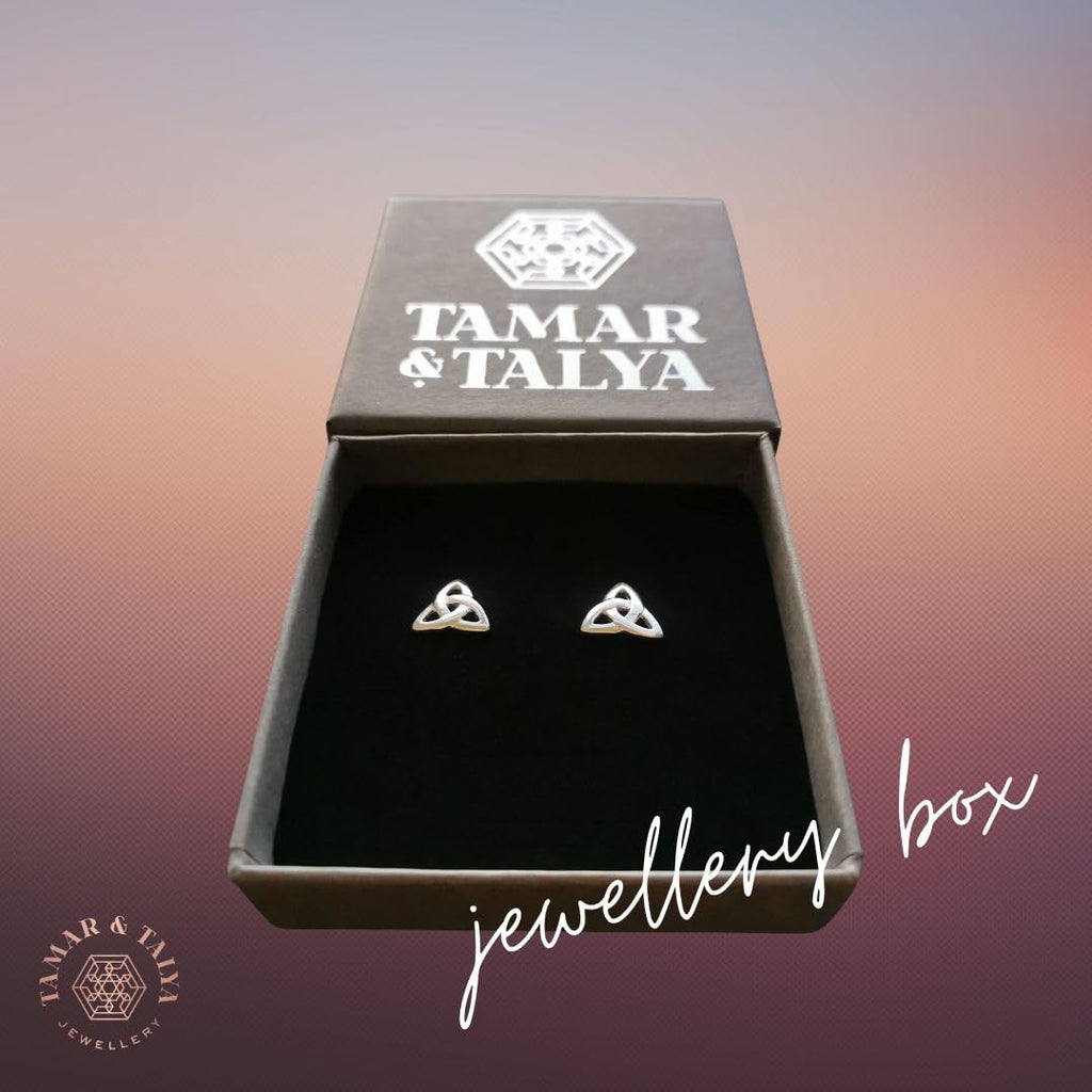 Sterling Silver Celtic Knot Stud Earrings | Handcrafted Heritage Jewellery | Gift for Her | Tamar & Talya