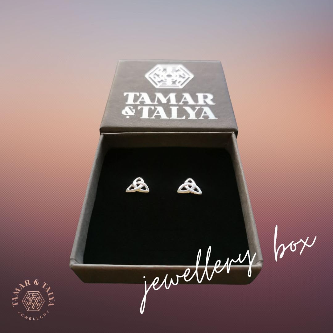 Sterling Silver Celtic Knot Stud Earrings | Handcrafted Heritage Jewellery | Gift for Her | Tamar & Talya