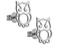 Charming Owl Stud Earrings: Handcrafted Elegance in Sterling Silver, Gold & Rose Gold Sterling Silver