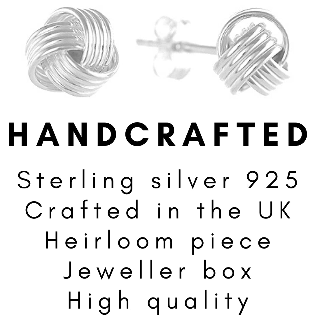 Celtic Knot Stud Earrings | Handcrafted 925 Sterling Silver | Gift for Her | Tamar & Talya
