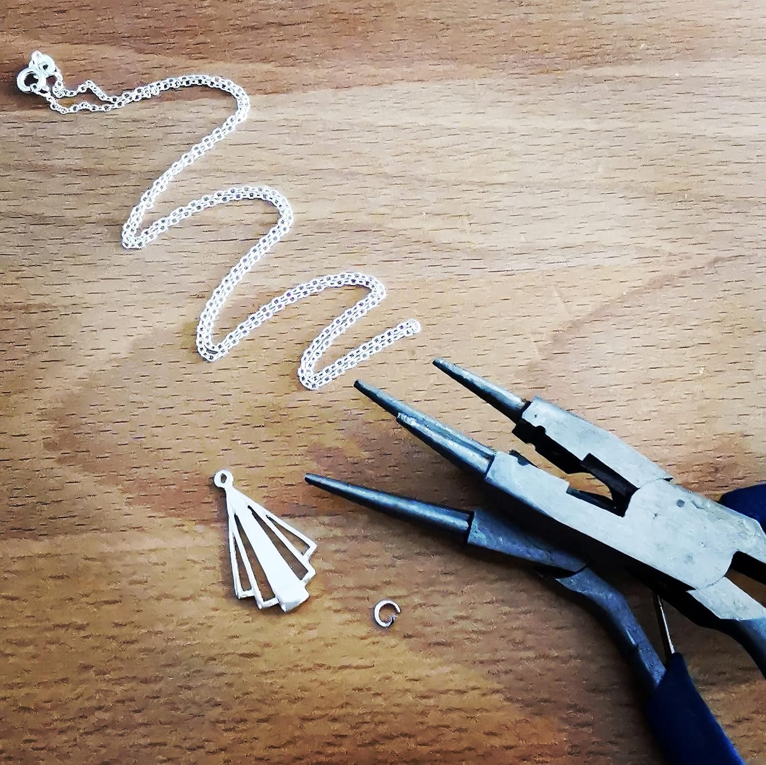 Art Deco Pendant Necklace | Vintage Elegance Sterling Silver | 24" Chain | Tamar & Talya