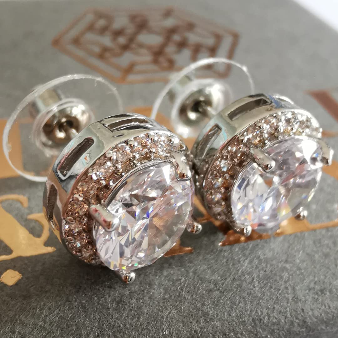 Bridal earrings cubic zirconia studs for her womens wedding earrings or gift