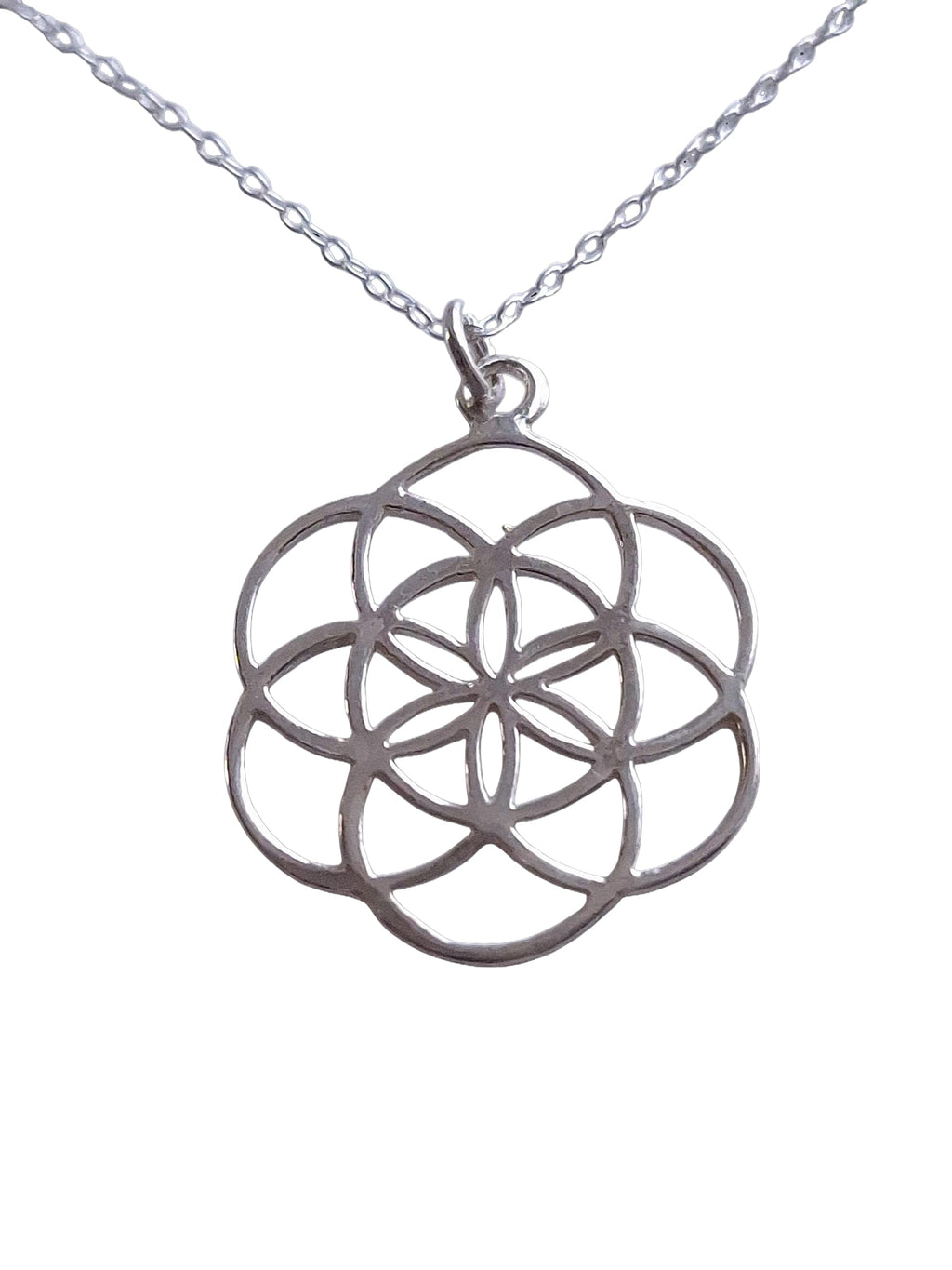 Flower of Life Pendant Necklace | Sacred Geometry Sterling Silver 20" | Tamar & Talya Default Title