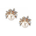 Bridal earrings Rose gold and pearl bridal earrings Bridesmaid stud earrings Bride studs Default Title