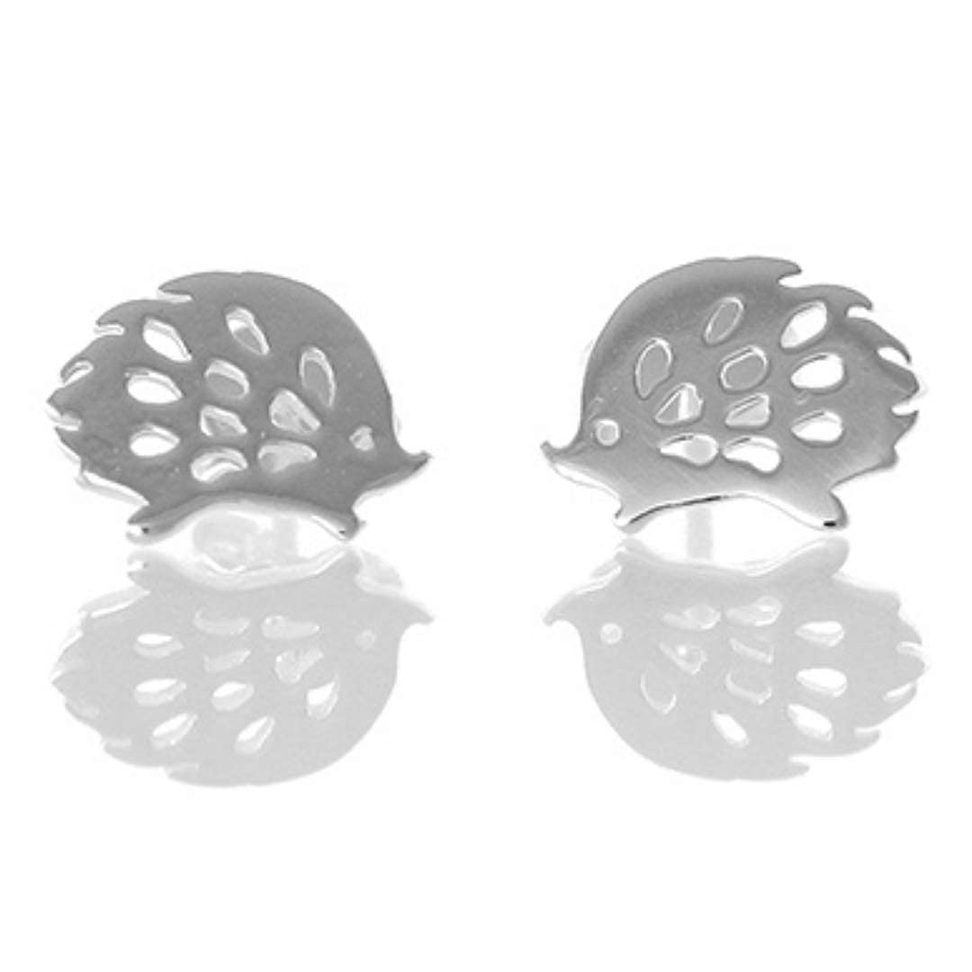 Sterling Silver Hedgehog Stud Earrings | Handcrafted Animal Jewellery | Cute Gift for Her | Tamar & Talya Default Title